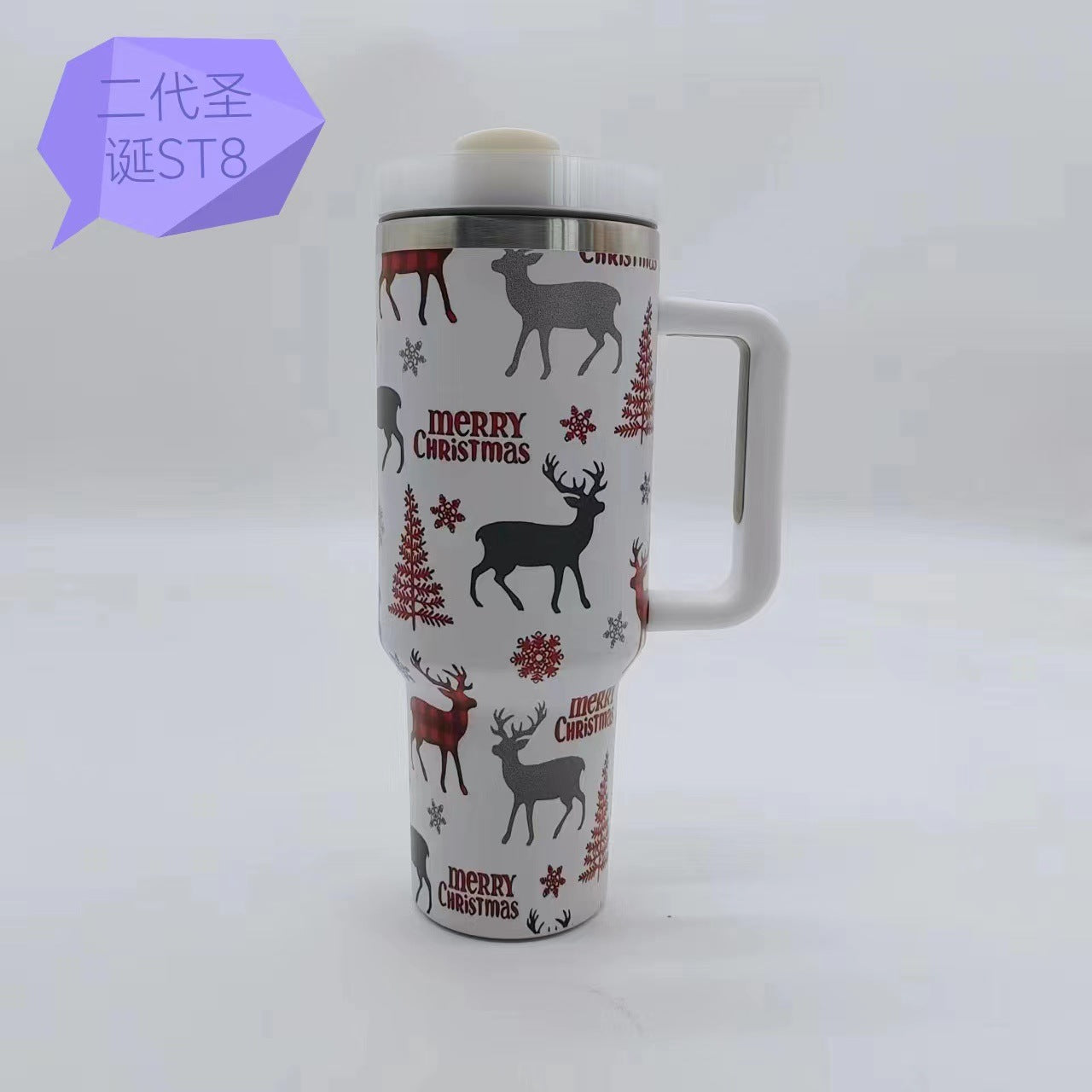 Wholesale Tumbler Christmas Stainless Steel Insulated Cup Handle Car Cup Ice Bullies Cup